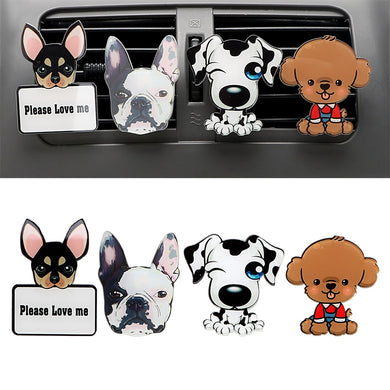 Car Fragrance Cute Puppy Dogs Automobile Ornament Solid Odor Cleaning